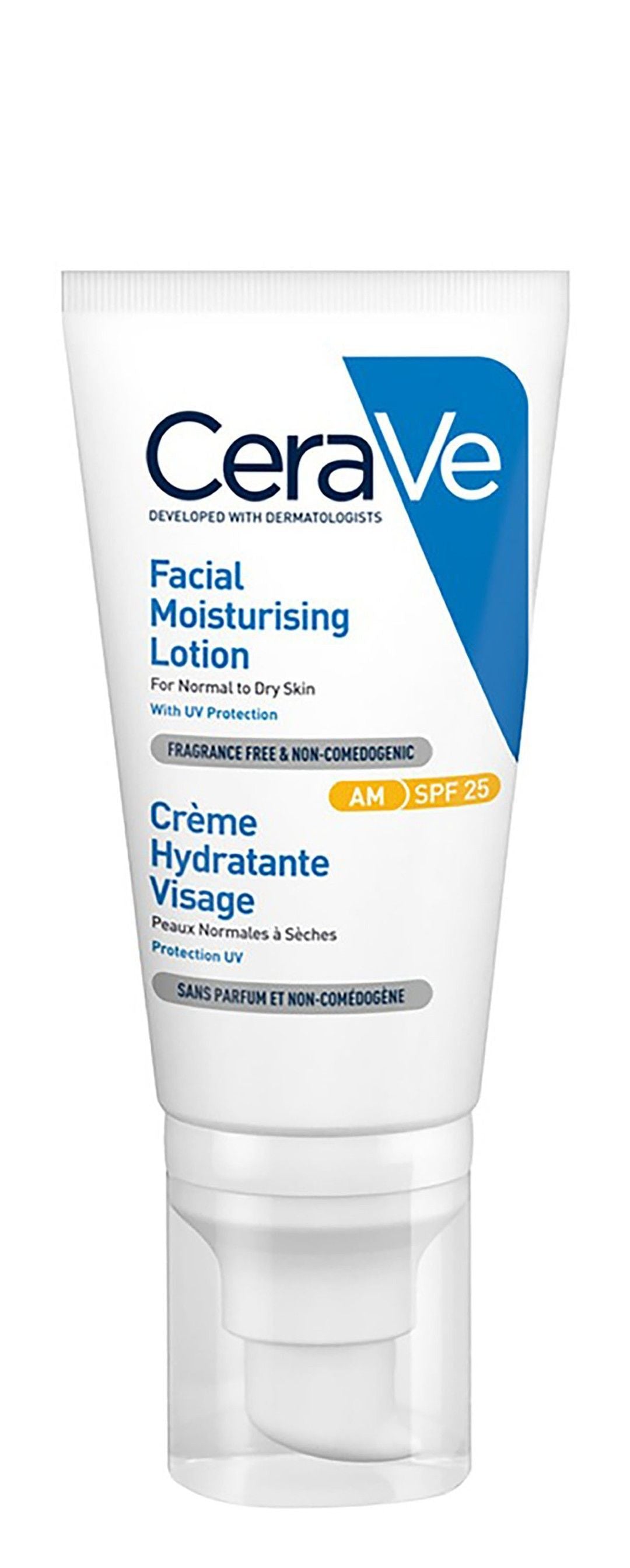 CeraVe AM Moisturizing Face Lotion with Ceramides, Niacinamide & Hyaluronic Acid for Normal to Dry Skin SPF25, 52ml - Makkah Pharmacy