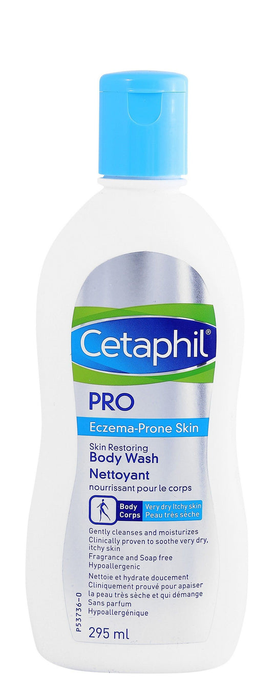 Cetaphil Pro Hypoallergenic Restoring Body Wash for Eczema Prone & Very Dry Itchy Skin, 295ml - Makkah Pharmacy