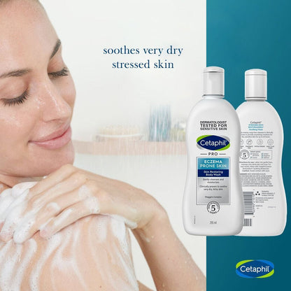 Cetaphil Pro Hypoallergenic Restoring Body Wash for Eczema Prone & Very Dry Itchy Skin, 295ml - Makkah Pharmacy