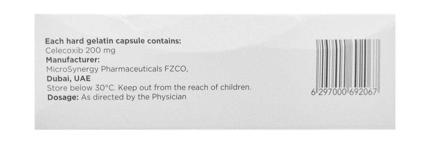 Coxib 200mg Celecoxib, 30 Capsules