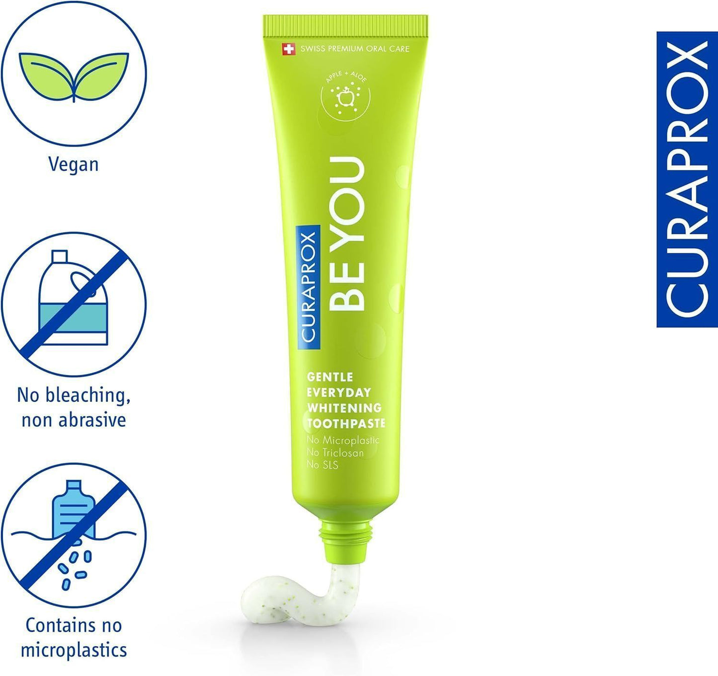 Curaprox Be You Everyday Whitening Toothpaste Apple & Aloe Flavor, 60ml - Makkah Pharmacy