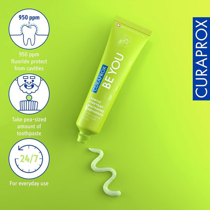 Curaprox Be You Everyday Whitening Toothpaste Apple & Aloe Flavor, 60ml - Makkah Pharmacy