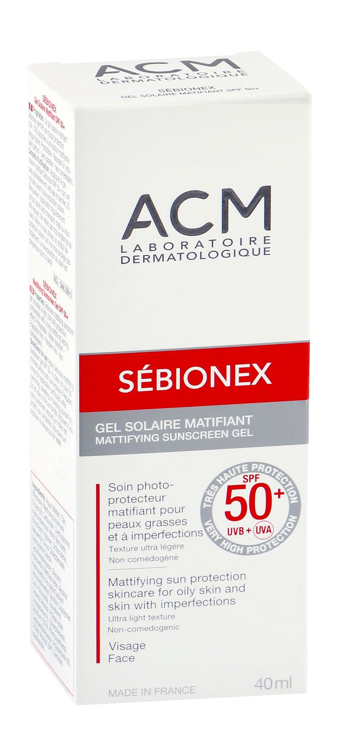 ACM Sebionex Mattifying Sunscreen for Imperfect & Oily Skin SPF50+ , 40ml - Makkah Pharmacy