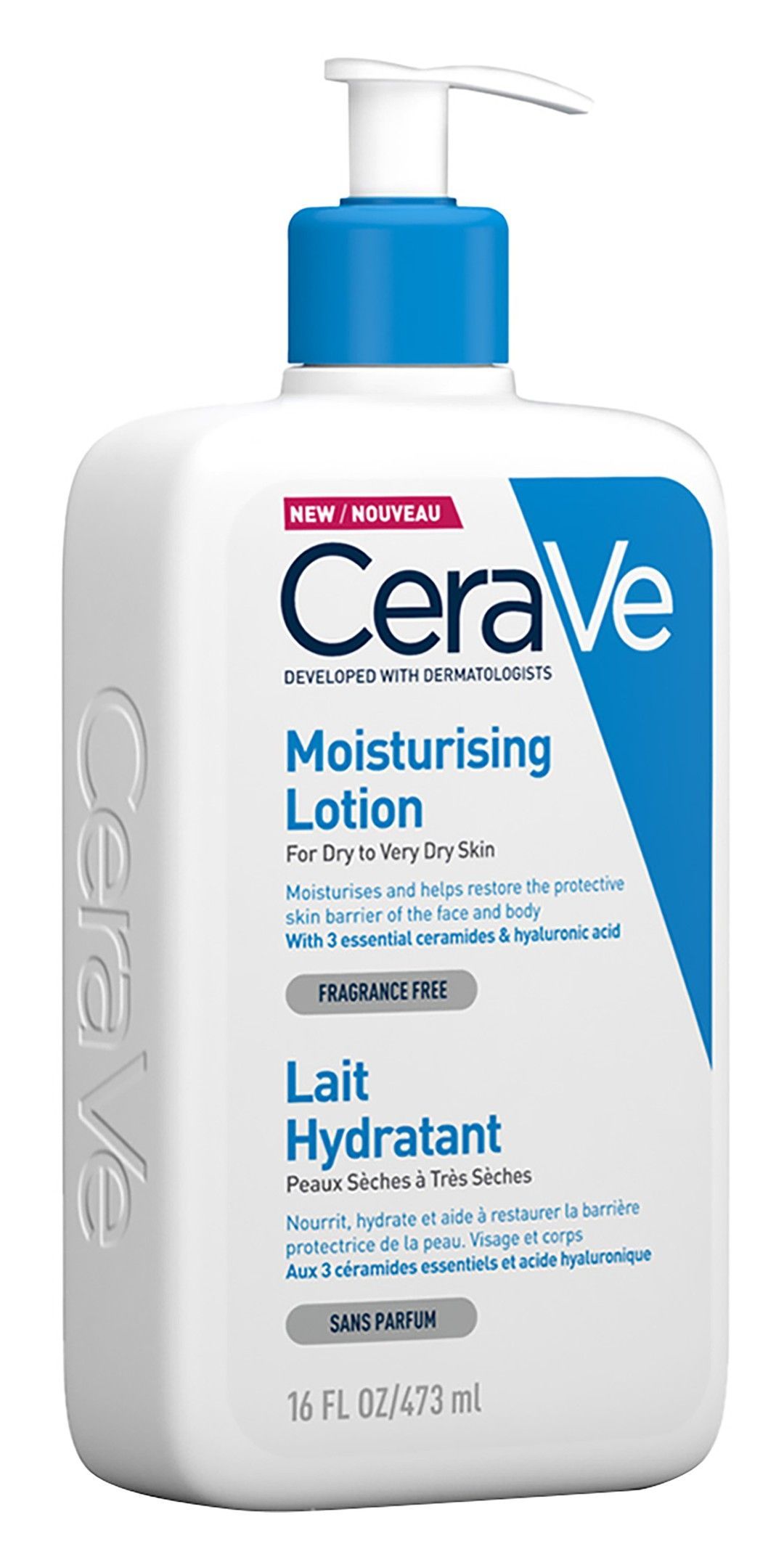 CeraVe Hypoallergenic Moisturizing Face & Body Lotion with Ceramides & Hyaluronic Acid for Dry Skin, 473ml - Makkah Pharmacy