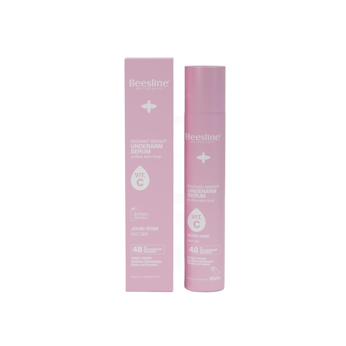 Beesline Jouri Rose Radiant Bright Underarm Serum Spray, 150ml - Makkah Pharmacy