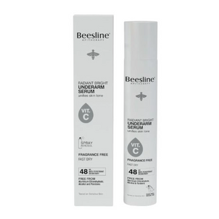 Beesline Radiant Bright 48H Antiperspirant Deodorant Underarm Serum Spray with Vitamin C for Sensitive Skin, 150ml - Makkah Pharmacy