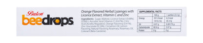 Balen Bee Drops Herbal Lozenges Orange Flavor with Licorice Extract & Vitamin C, 24 Pieces - Makkah Pharmacy