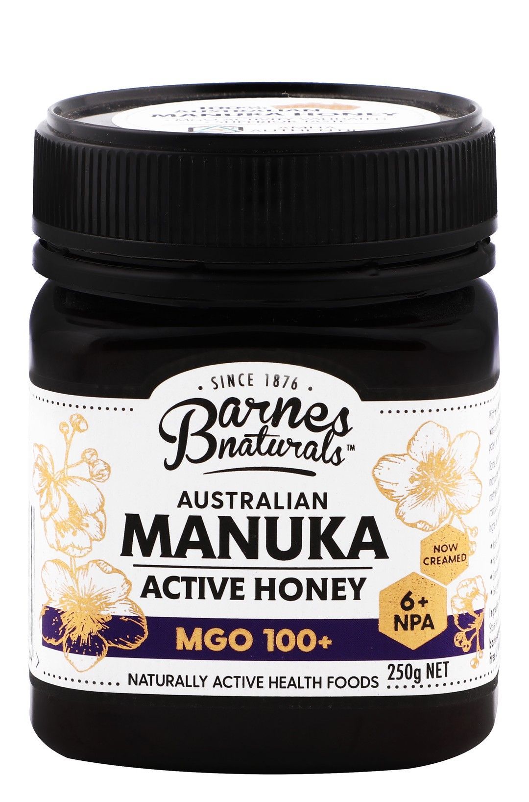 Barnes Naturals Australian Manuka Active Honey MGO 100+, 250g - Makkah Pharmacy