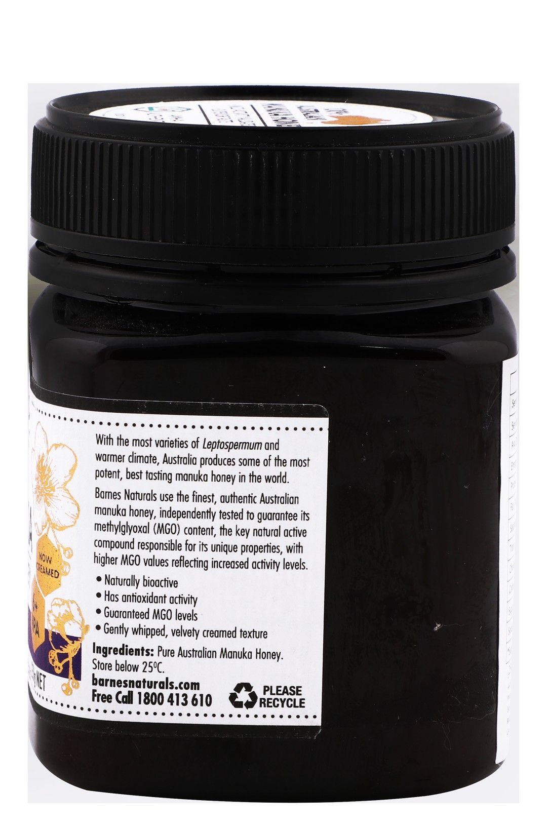 Barnes Naturals Australian Manuka Active Honey MGO 100+, 250g - Makkah Pharmacy