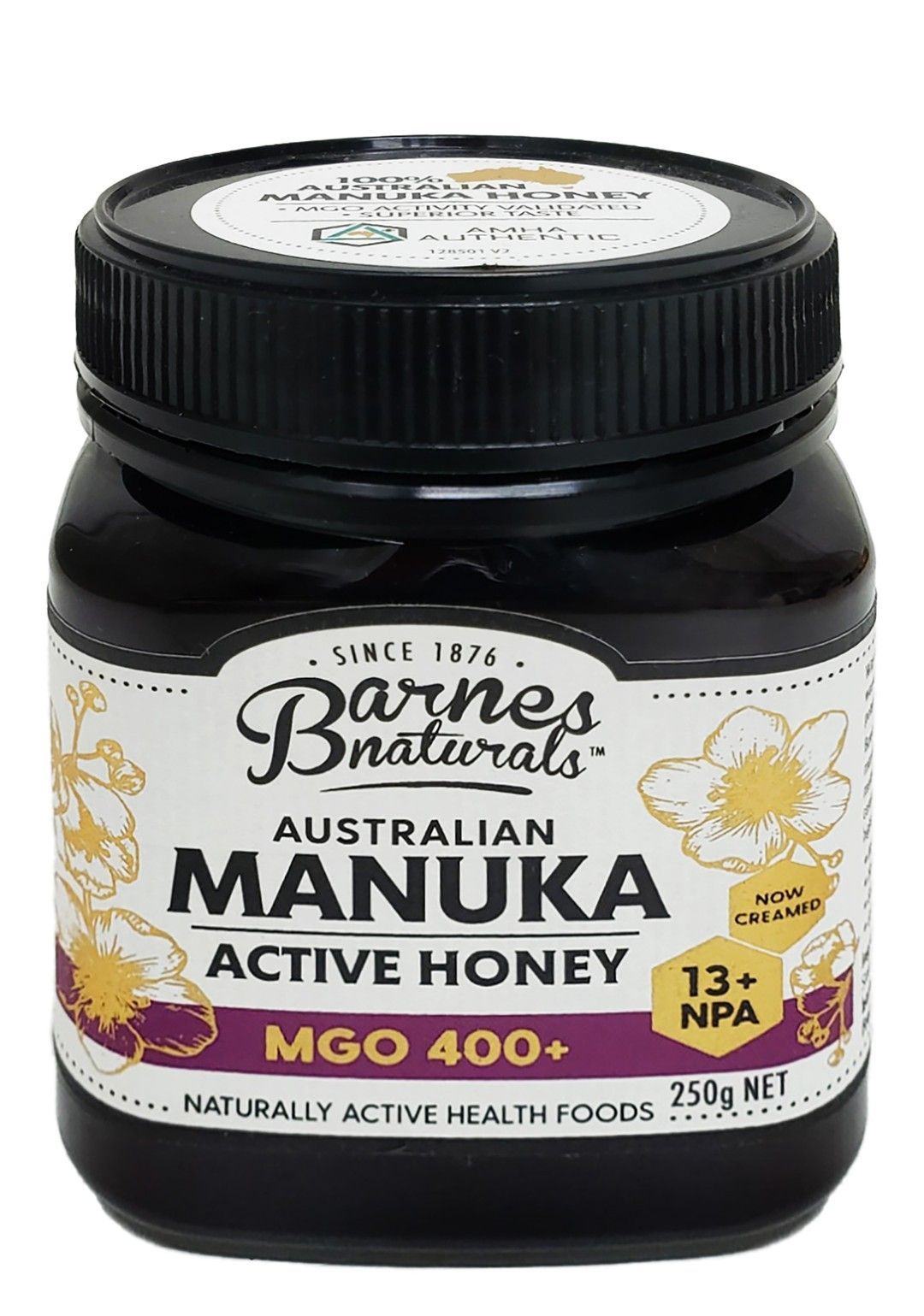 Barnes Naturals Australian Manuka Active Honey MGO 400+, 250g - Makkah Pharmacy