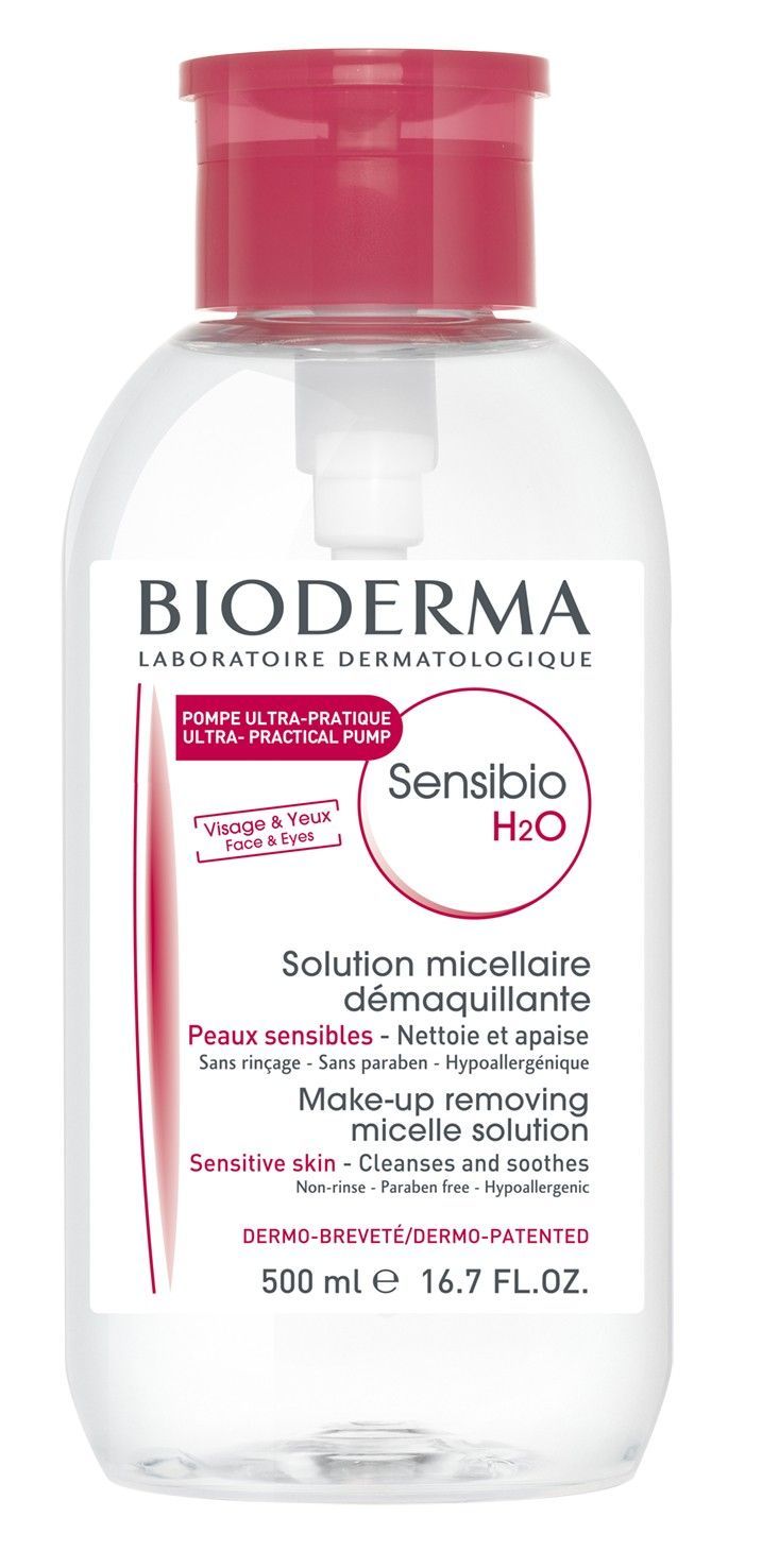 Bioderma Sensibio H2O Hypoallergenic Makeup Removing Micellar Solution for Sensitive Skin, 500ml - Makkah Pharmacy