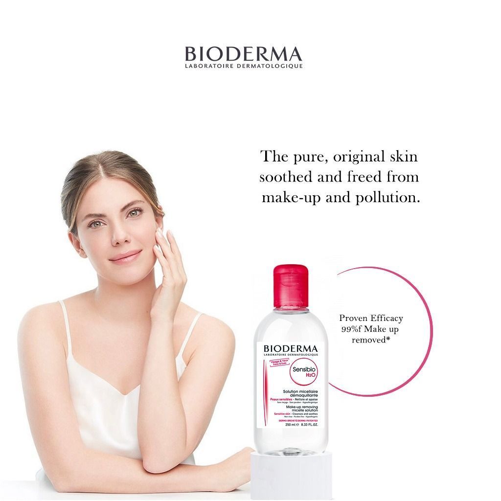 Bioderma Sensibio H2O Hypoallergenic Makeup Removing Micellar Solution for Sensitive Skin, 500ml - Makkah Pharmacy