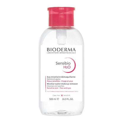 Bioderma Sensibio H2O Hypoallergenic Makeup Removing Micellar Solution for Sensitive Skin, 500ml - Makkah Pharmacy