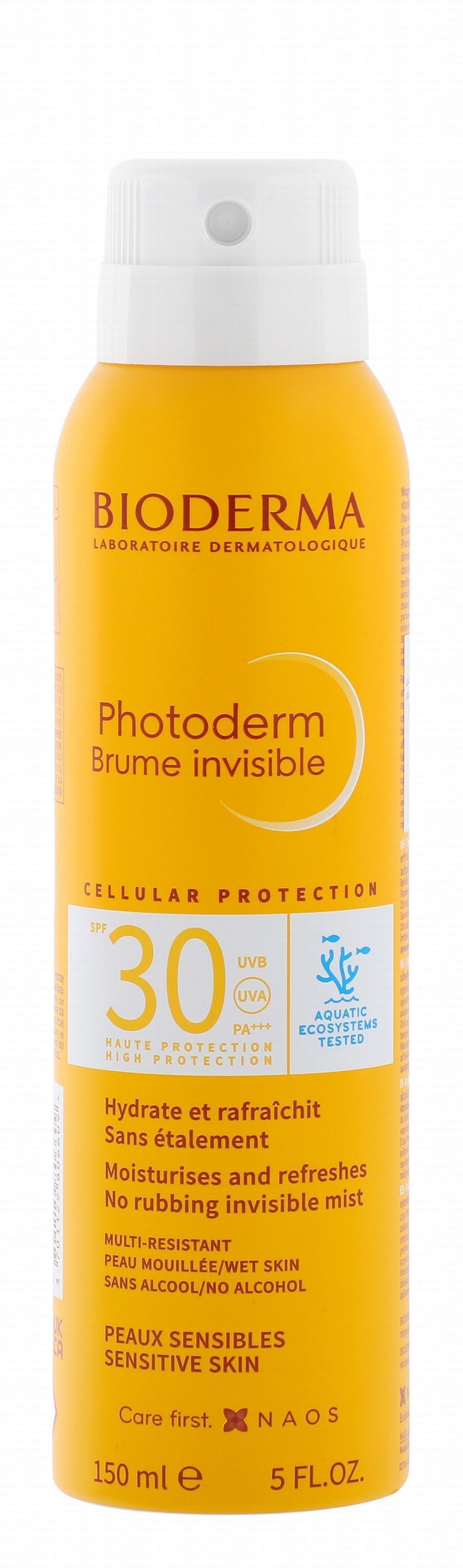 Bioderma Photoderm Brume Invisible Refreshing & Moisturizing Face & Body Sunscreen Spray for Sensitive Skin SPF30, 150ml - Makkah Pharmacy