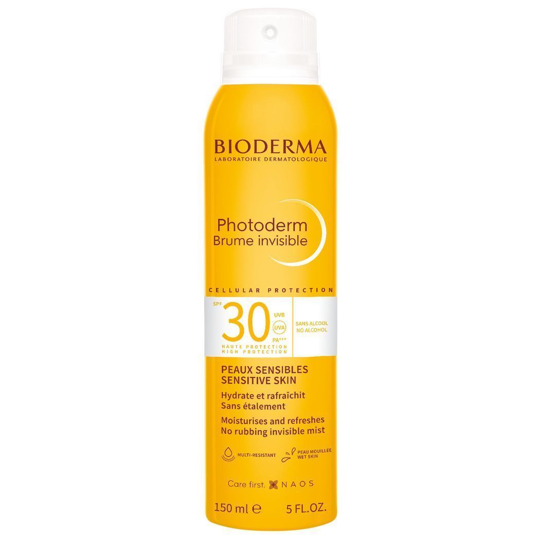 Bioderma Photoderm Brume Invisible Refreshing & Moisturizing Face & Body Sunscreen Spray for Sensitive Skin SPF30, 150ml - Makkah Pharmacy