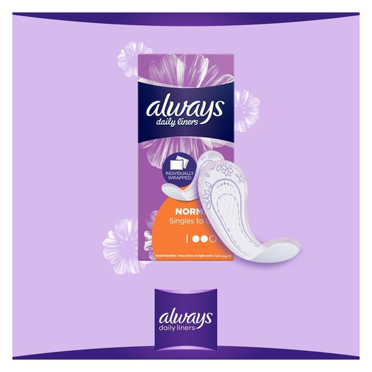 Always Daily Liners Comfort Protect Normal Pantyliners, 20 Pieces - Makkah Pharmacy
