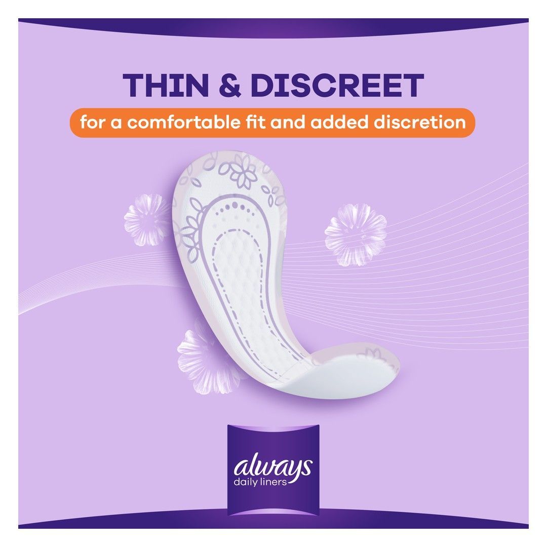 Always Daily Liners Comfort Protect Normal Pantyliners, 20 Pieces - Makkah Pharmacy