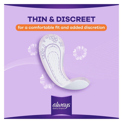 Always Daily Liners Comfort Protect Normal Pantyliners, 20 Pieces - Makkah Pharmacy