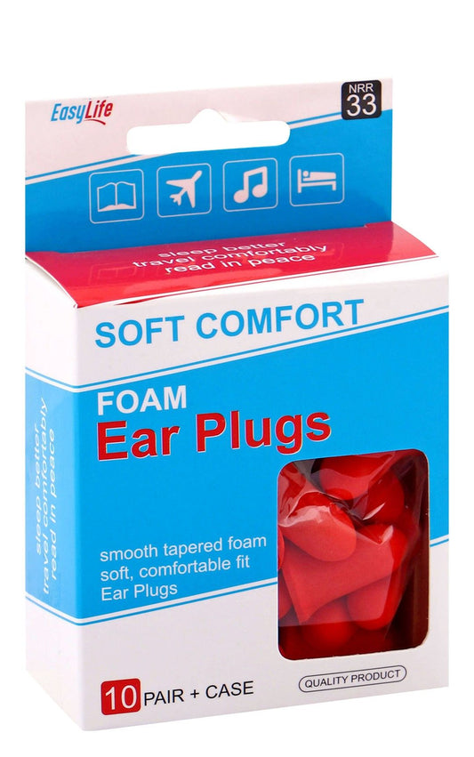 Easy Life Soft Comfort Foam Ear Plugs, 10 Pieces - Makkah Pharmacy