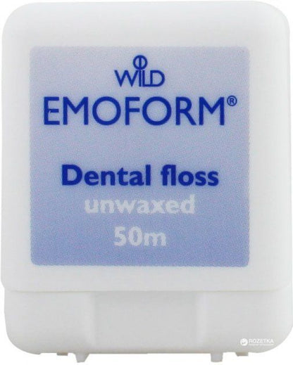 Emoform Unwaxed Dental Floss (50m), 1 Piece - Makkah Pharmacy