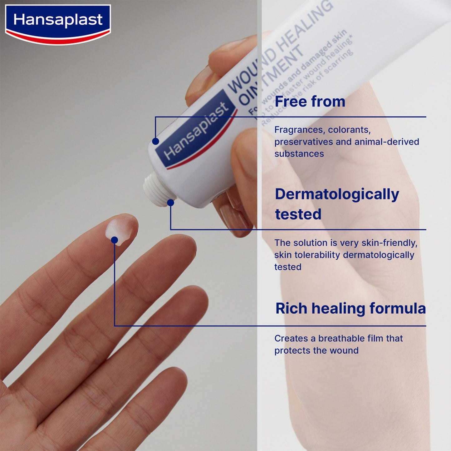 Hansaplast Wound Healing Ointment for Damaged Skin, 50g - Makkah Pharmacy