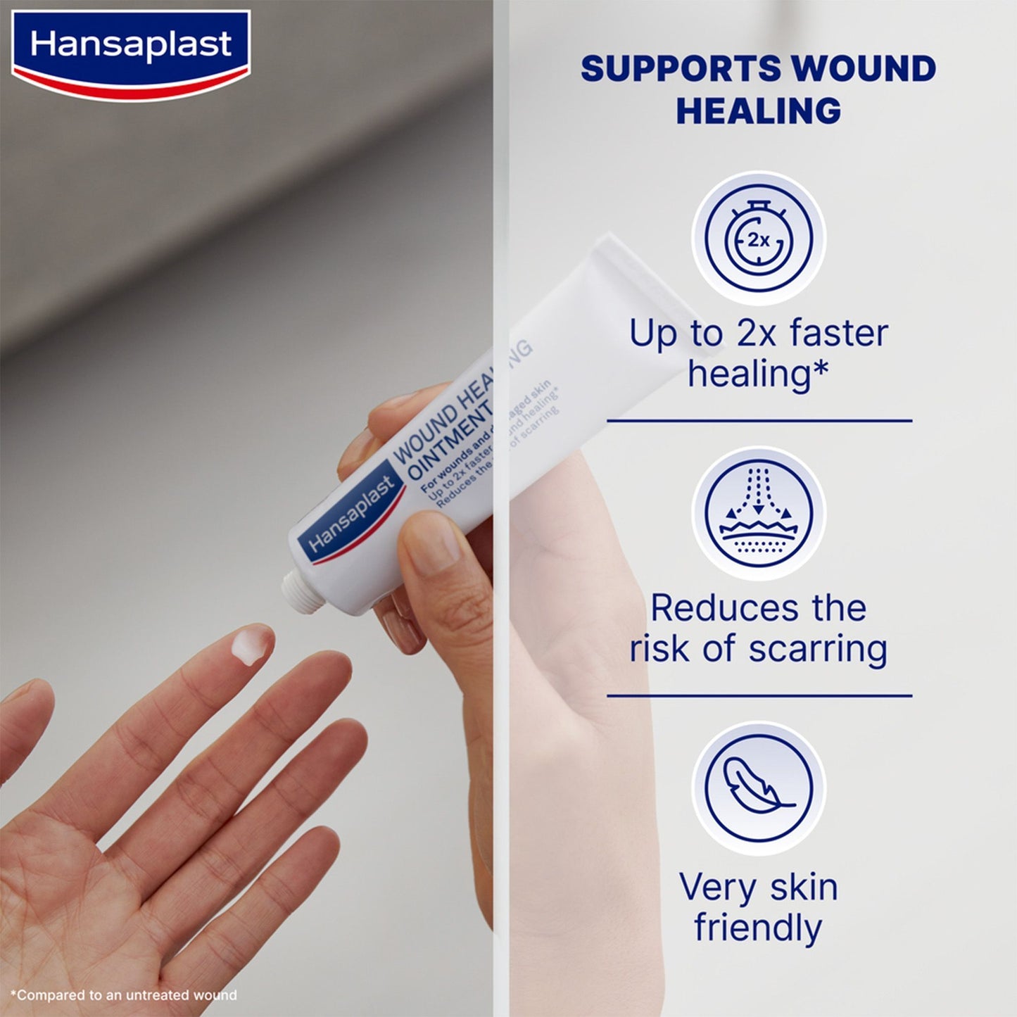 Hansaplast Wound Healing Ointment for Damaged Skin, 50g - Makkah Pharmacy