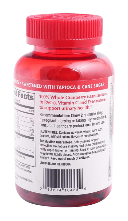 Nature's Way Cranrx Urinary Health Support Gummy Supplements with BioActive Cranberry, D-Mannose & Vitamin C, 60 Pieces - Makkah Pharmacy