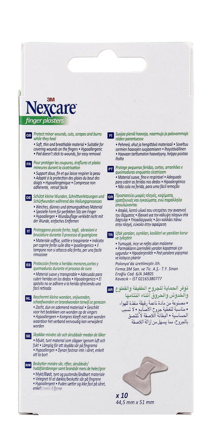 Nexcare Finger Plasters (44.5x51mm), 10 Pieces - Makkah Pharmacy