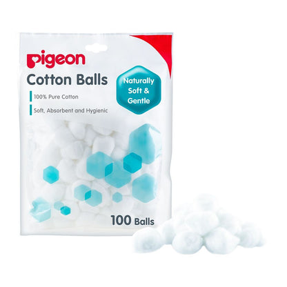 Pigeon Soft & Gentle Cotton Balls, 100 Pieces