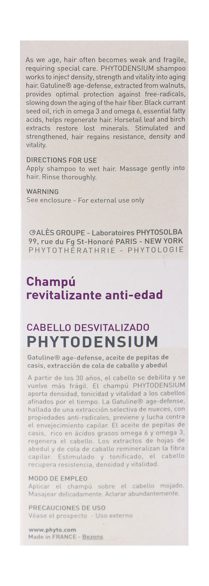 Phyto Paris Phytodensium Age-Defying Shampoo for Lifeless Hair, 200ml