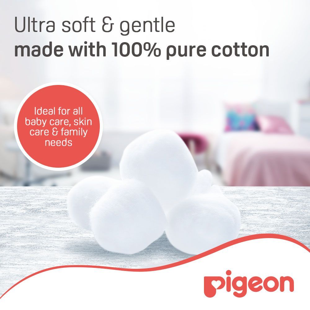 Pigeon Soft & Gentle Cotton Balls, 100 Pieces