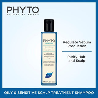 Phyto Paris Panama Balancing Treatment Shampoo with Sichuan Pepper & Quillaja Bark Extracts for Oily Scalp, 250ml