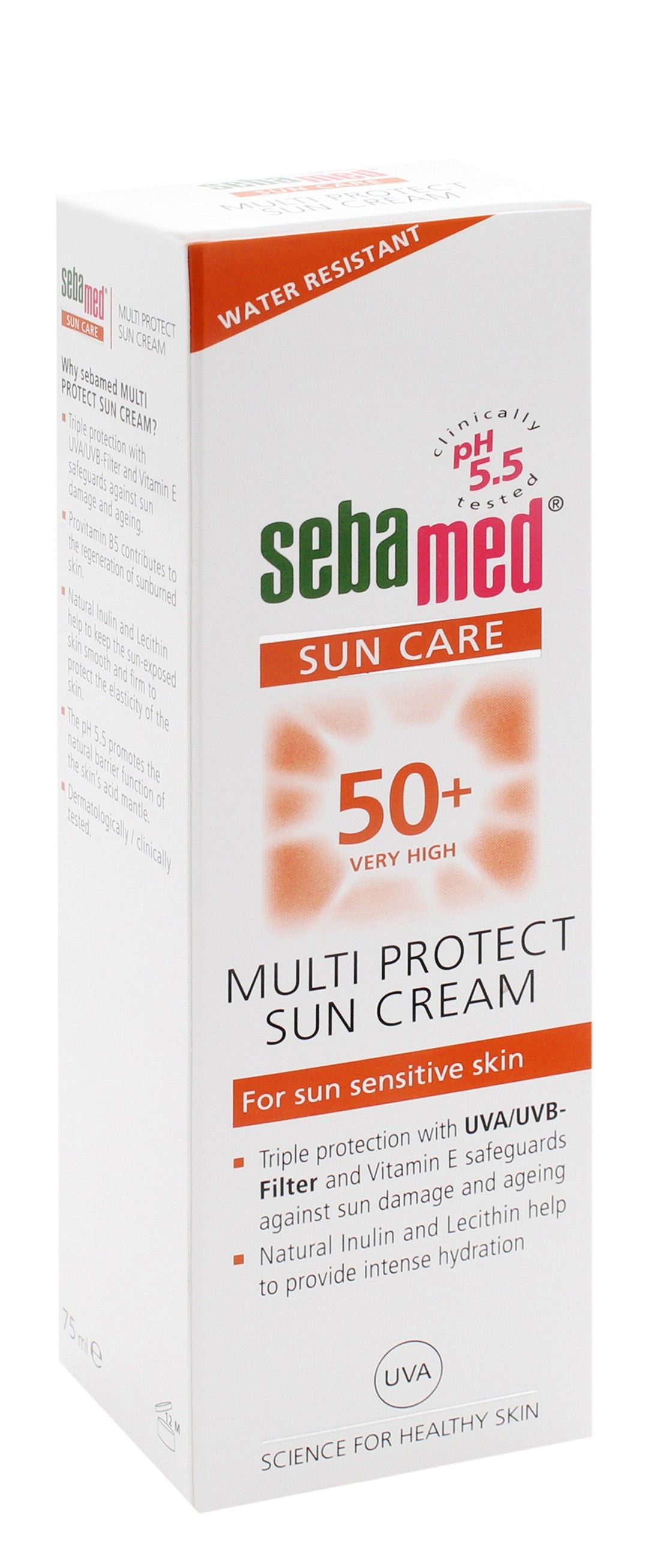 Sebamed Water-Resistant Sunscreen with Inulin, Lecithin & Vitamin E for Sun Sensitive Skin SPF50, 75ml - Makkah Pharmacy