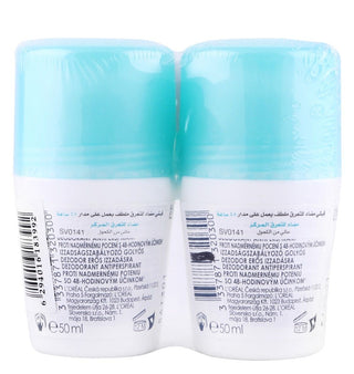 Vichy Antiperspirant Roll-On Deodorant for Sensitive Skin, 2x50ml - Makkah Pharmacy