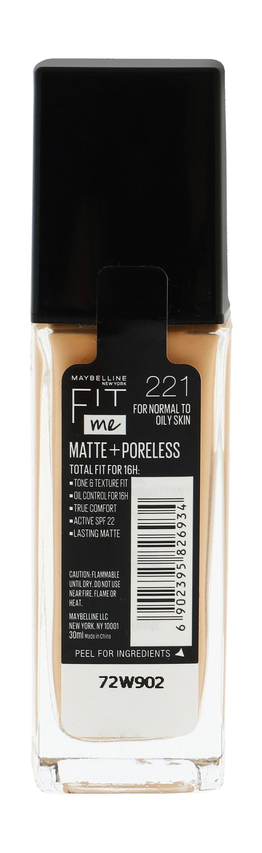 Maybelline Fit Me Matte Plus Poreless Liquid Foundation for Normal to Oily Skin SPF22 221, 30ml - Makkah Pharmacy