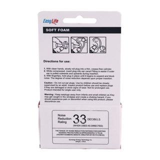Easy Life Soft Foam Ear Plugs with Case NRR 33, 1 Pair - Makkah Pharmacy