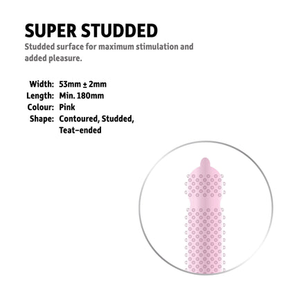Carex Super Studded Condoms, 12 Pieces - Makkah Pharmacy