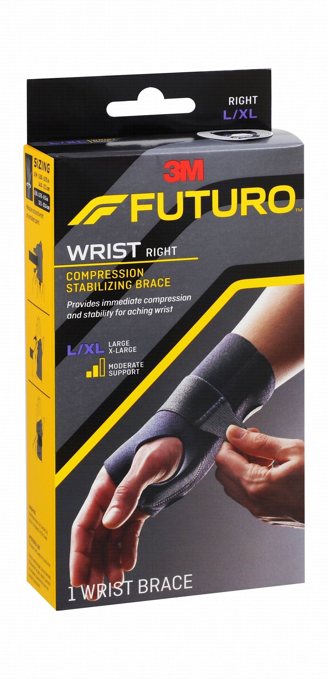 Futuro Large to XL Right Wrist Brace (17.1-21.6cm), 1 Piece - Makkah Pharmacy