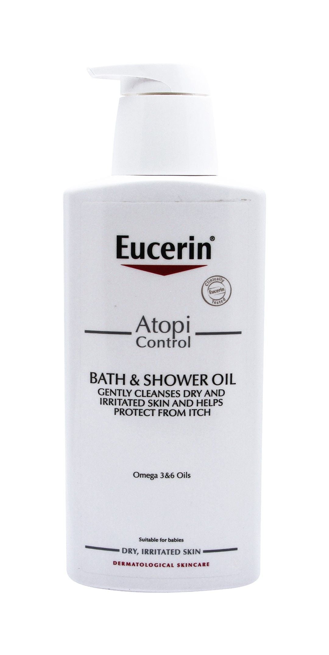 Eucerin Atopi Control Bath & Shower Oil with Omega-3 & 6 for Dry Irritated Skin, 400ml - Makkah Pharmacy