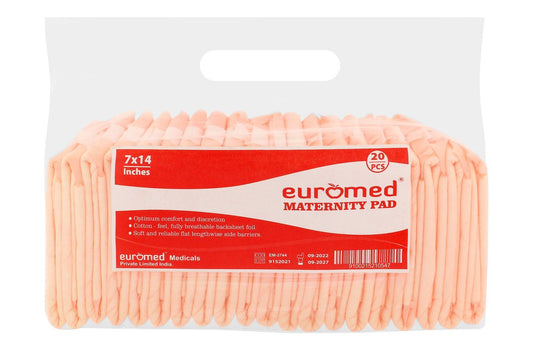 Euromed Maternity Pads (7-14 Inches), 20 Pieces - Makkah Pharmacy