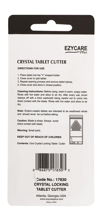 Ezycare Plus Crystal Blue & White Tablet Cutter, 1 Piece - Makkah Pharmacy