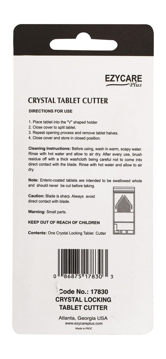 Ezycare Plus Crystal Blue & White Tablet Cutter, 1 Piece - Makkah Pharmacy