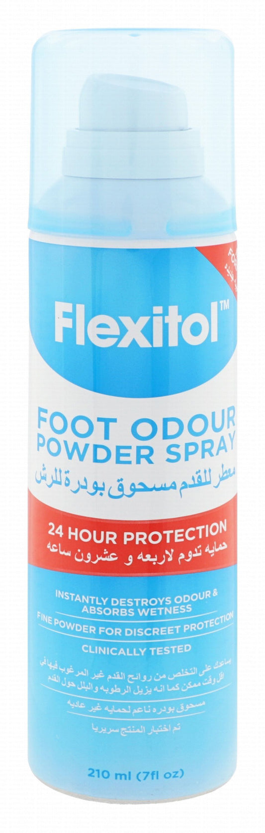 Flexitol Foot Odour Powder Spray, 210ml - Makkah Pharmacy