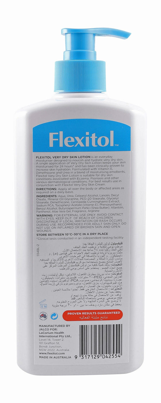 Flexitol Hydrating Face & Body Lotion with Urea & Dimethicone for Dry, Cracked & Itchy Skin, 500ml - Makkah Pharmacy