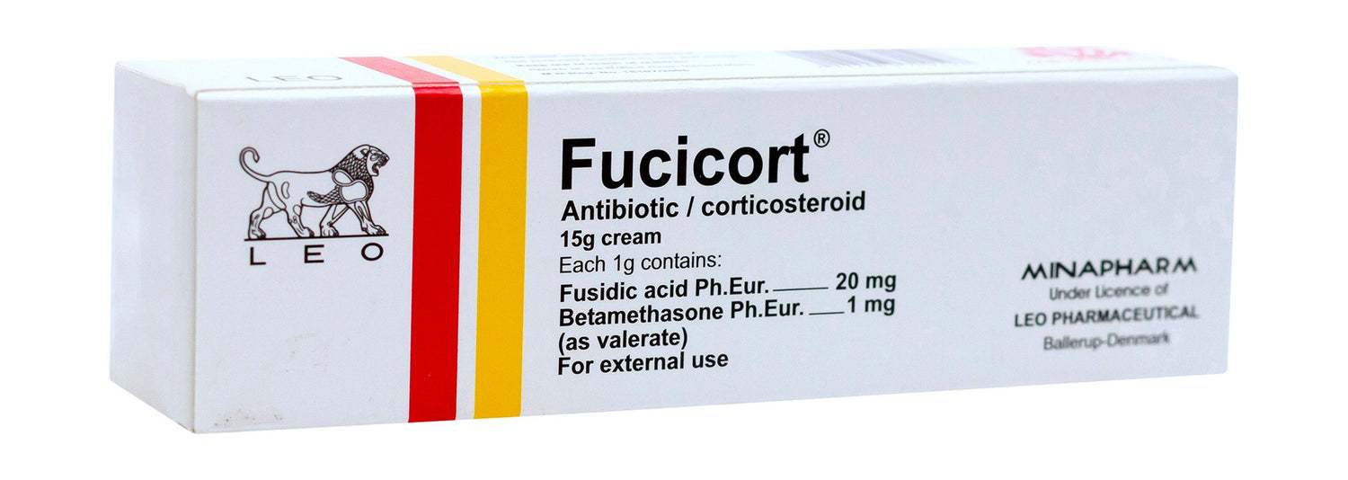 Fucicort 20mg Fusidic Acid & 1mg Betamethasone Antibiotic Cream, 15g