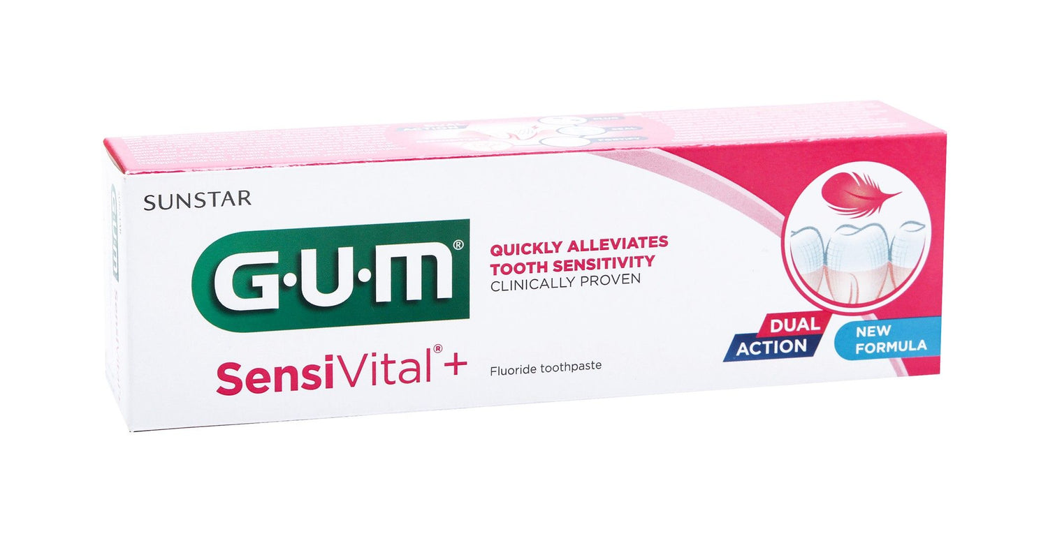 GUM Sensivital Plus Fluoride Toothpaste Mint Flavor, 75ml - Makkah Pharmacy