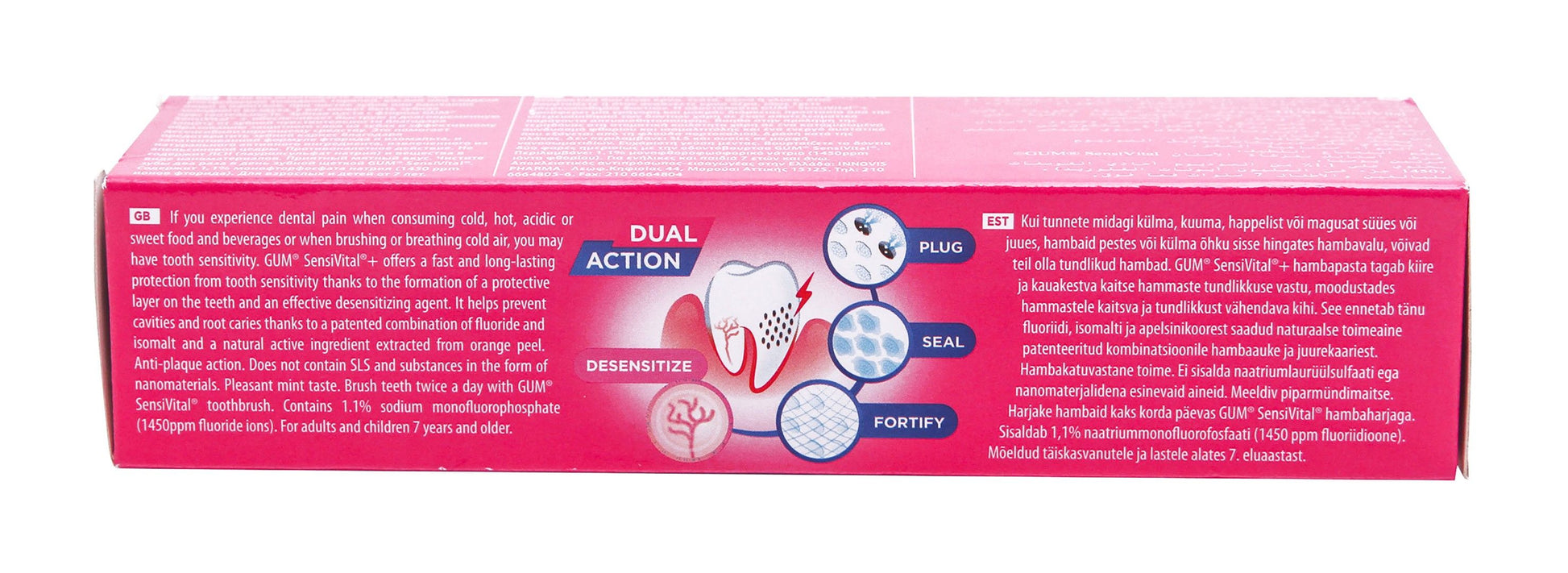GUM Sensivital Plus Fluoride Toothpaste Mint Flavor, 75ml - Makkah Pharmacy