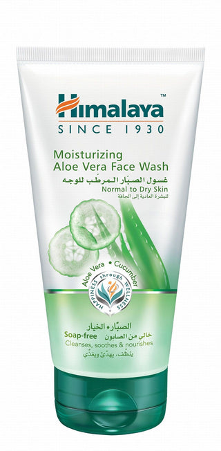 Himalaya Herbals Gentle Hydrating Face Wash with Aloe Vera & Cucumber for Normal to Dry Skin, 150ml - Makkah Pharmacy
