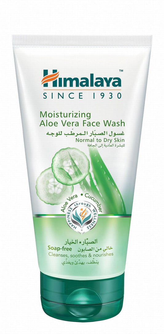 Himalaya Herbals Gentle Hydrating Face Wash with Aloe Vera & Cucumber for Normal to Dry Skin, 150ml - Makkah Pharmacy