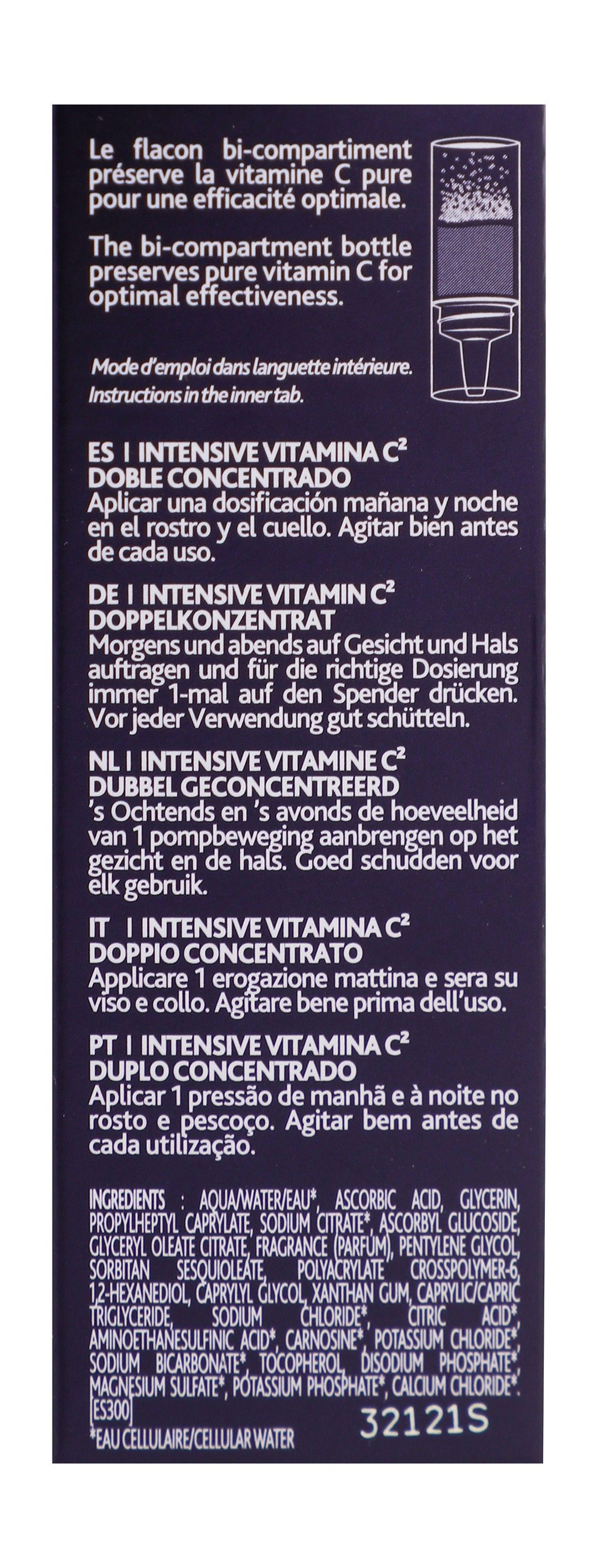 Esthederm Radiating & Anti-Dark Spots Intensive Dual Concentrate Face Serum with Vitamin C for Uneven Complexion, 10ml - Makkah Pharmacy